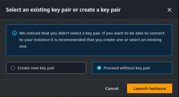 EC2 instance type selection showing free tier option