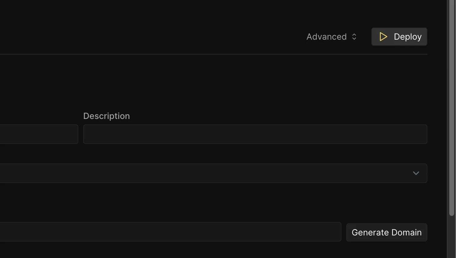 Coolify deployment configuration page with deploy button