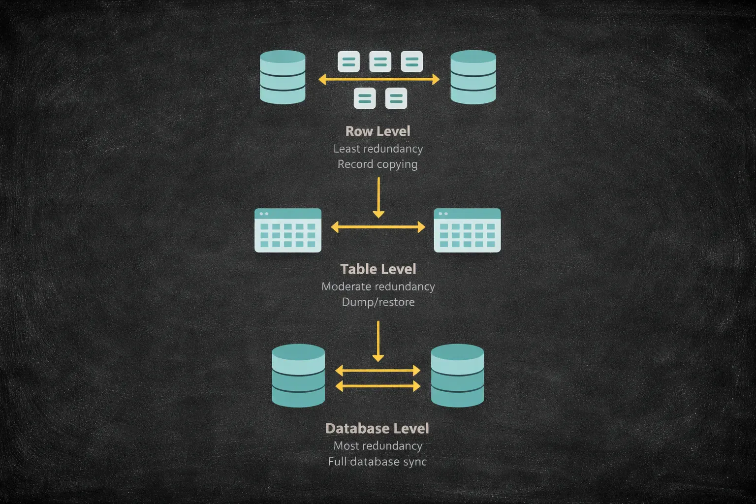 Redundancy can be implemented at different granularities