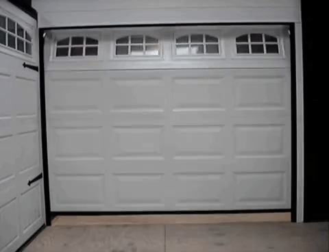 Garage door opening